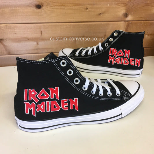Hand painted Iron Maiden Converse high tops