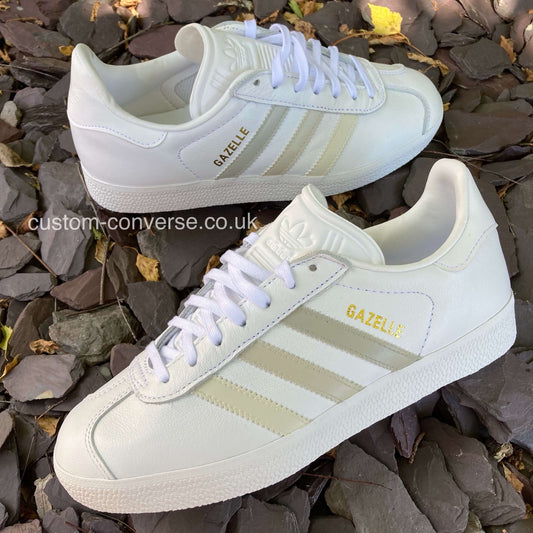 Natural Colourway Adidas Gazelle Originals custom trainers