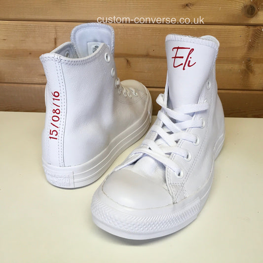 Personalised Leather Converse custom trainers