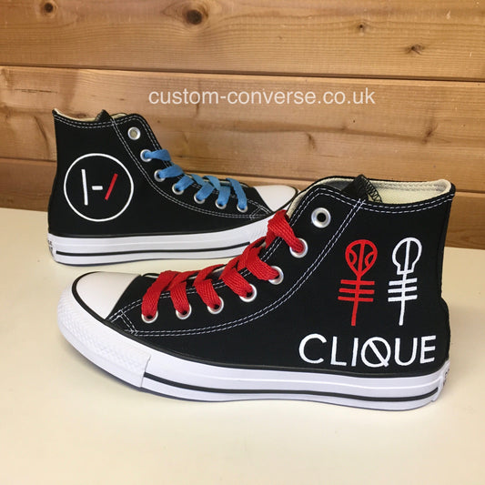 Twenty One Pilots Clique Converse custom trainers