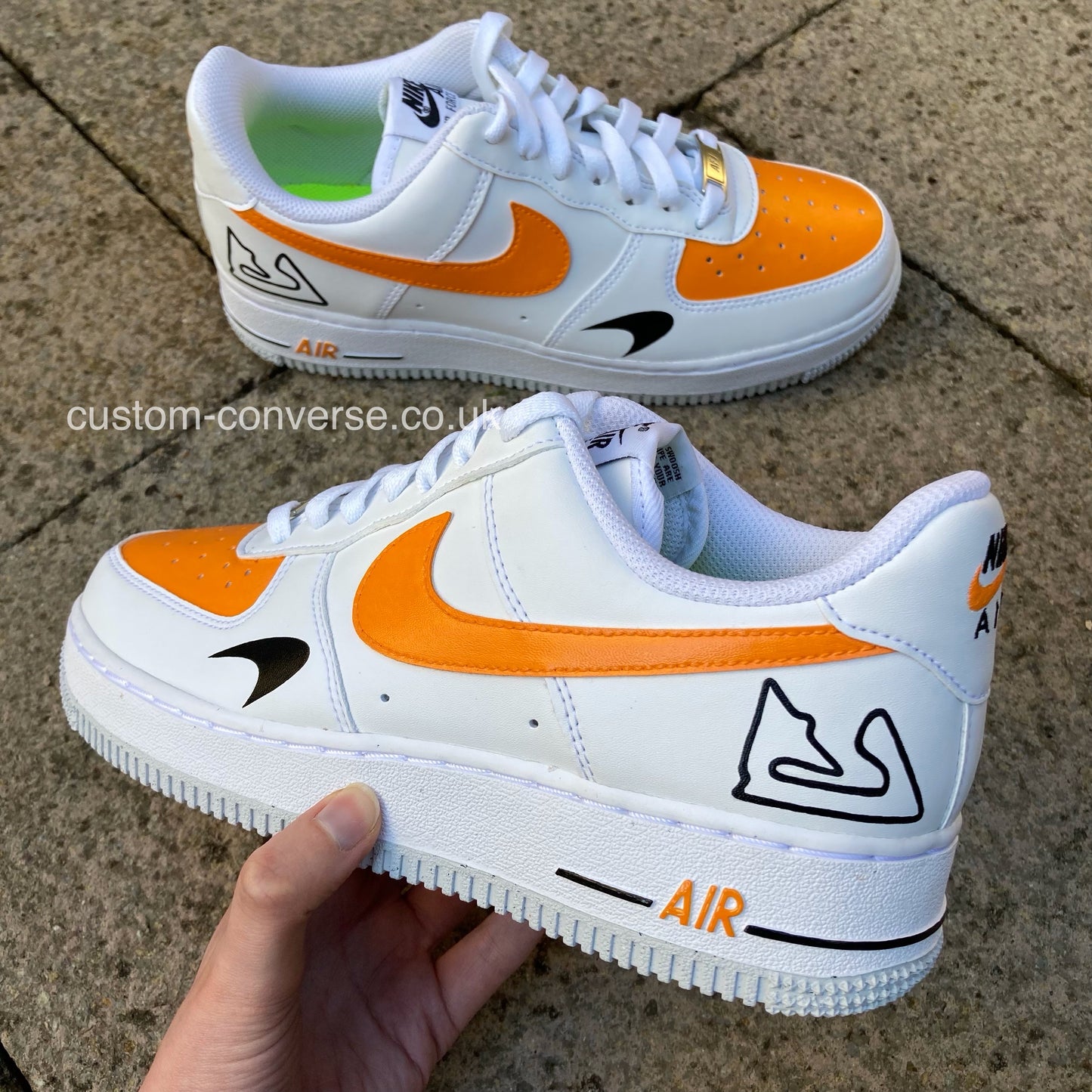 Custom Air Force 1 with Bahrain track artwork