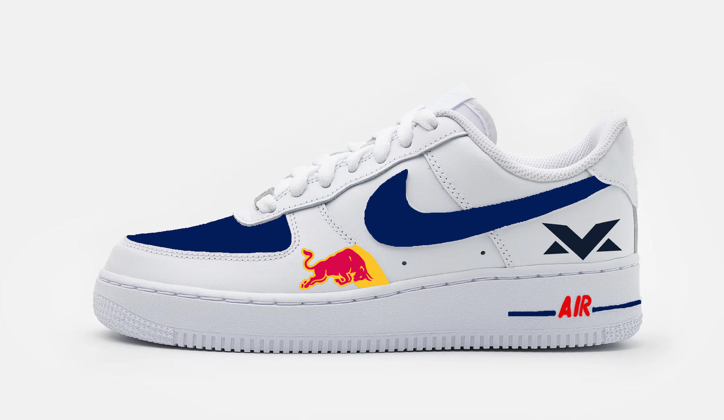 Red Bull Nike Air Force 1 custom shoes