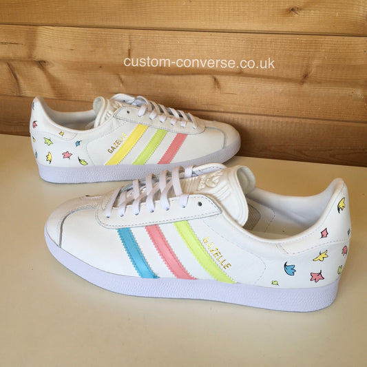 Adidas Gazelle Nick and Charlie Leaves custom trainers