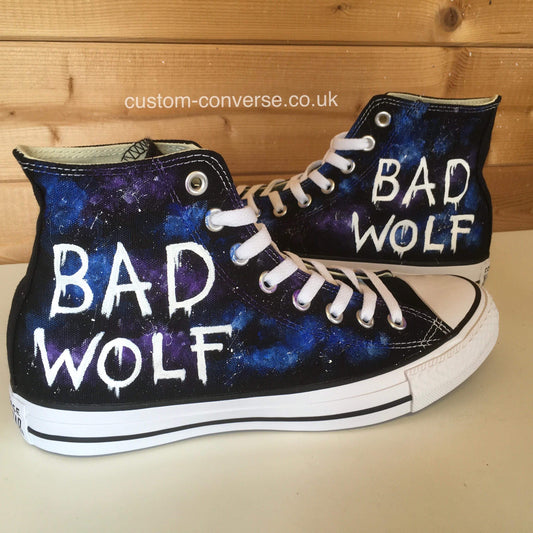 BAD WOLF Galaxy Doctor Who Converse custom trainers