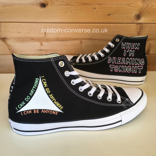 Bastille Distorted Light Beam Converse custom trainers