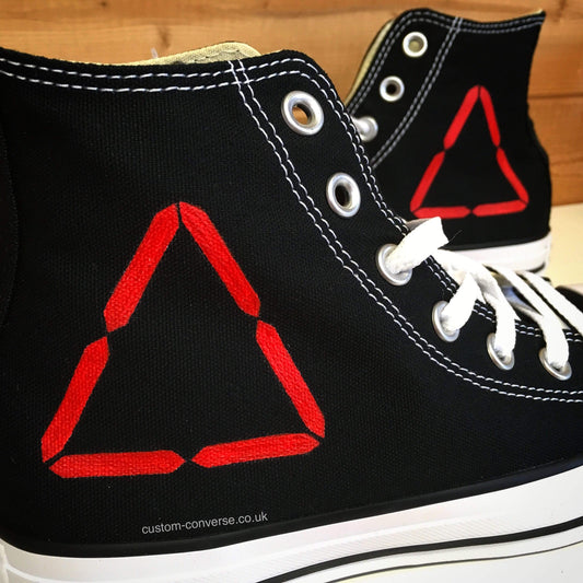 Bastille Doom Days Triangle Converse custom trainers