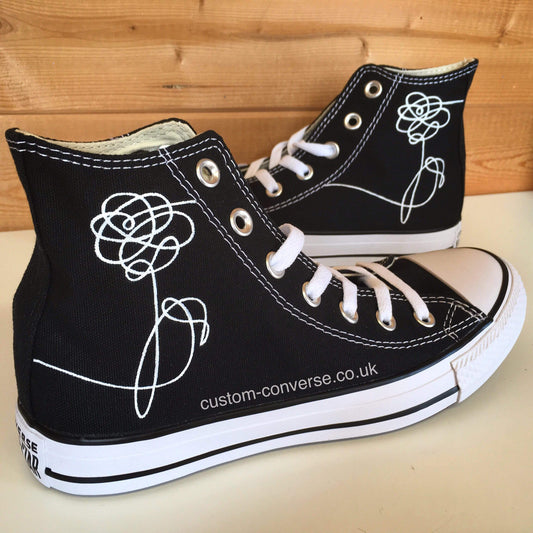 BTS Love Yourself Flower Converse custom trainers