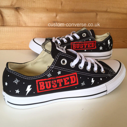Busted Low Top Converse custom trainers