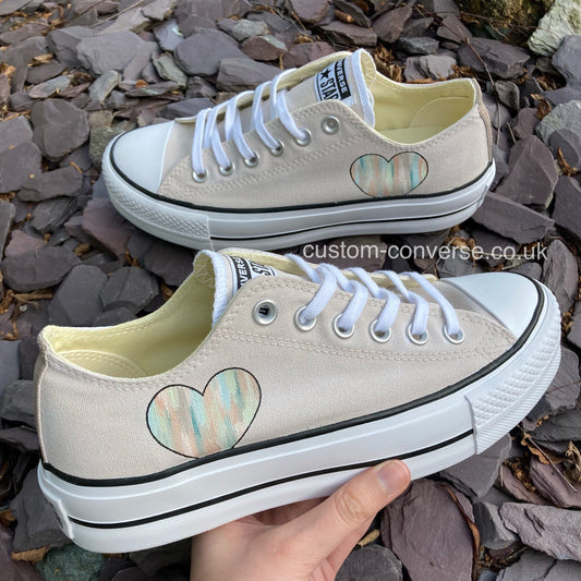 Custom heart design Converse perfect for Spring Summer