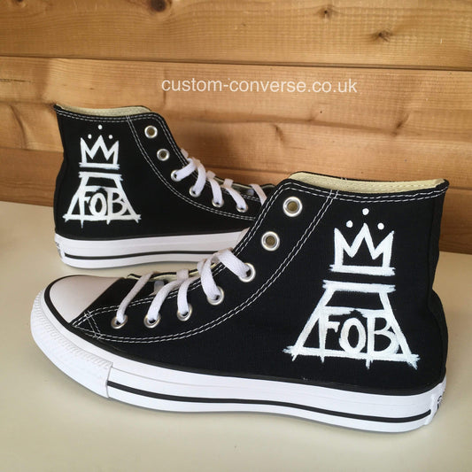 Fall Out Boy High Top Converse custom trainers