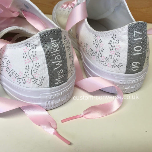 Floral Wedding Low Top Converse bridal trainers