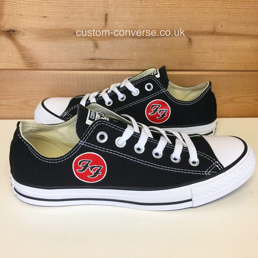 Foo Fighters Low Top Converse custom trainers