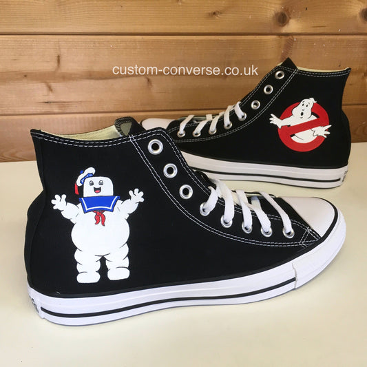 Ghostbusters and Marshmallow Man Converse custom trainers