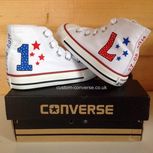 Kids Birthday Gift High Top Converse custom trainers