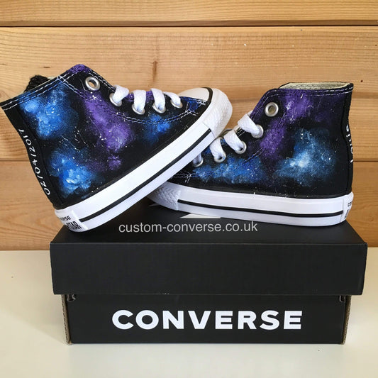 Kids Galaxy Converse custom trainers