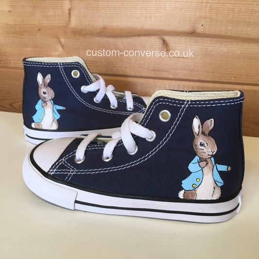 Kids Peter Rabbit Converse custom trainers