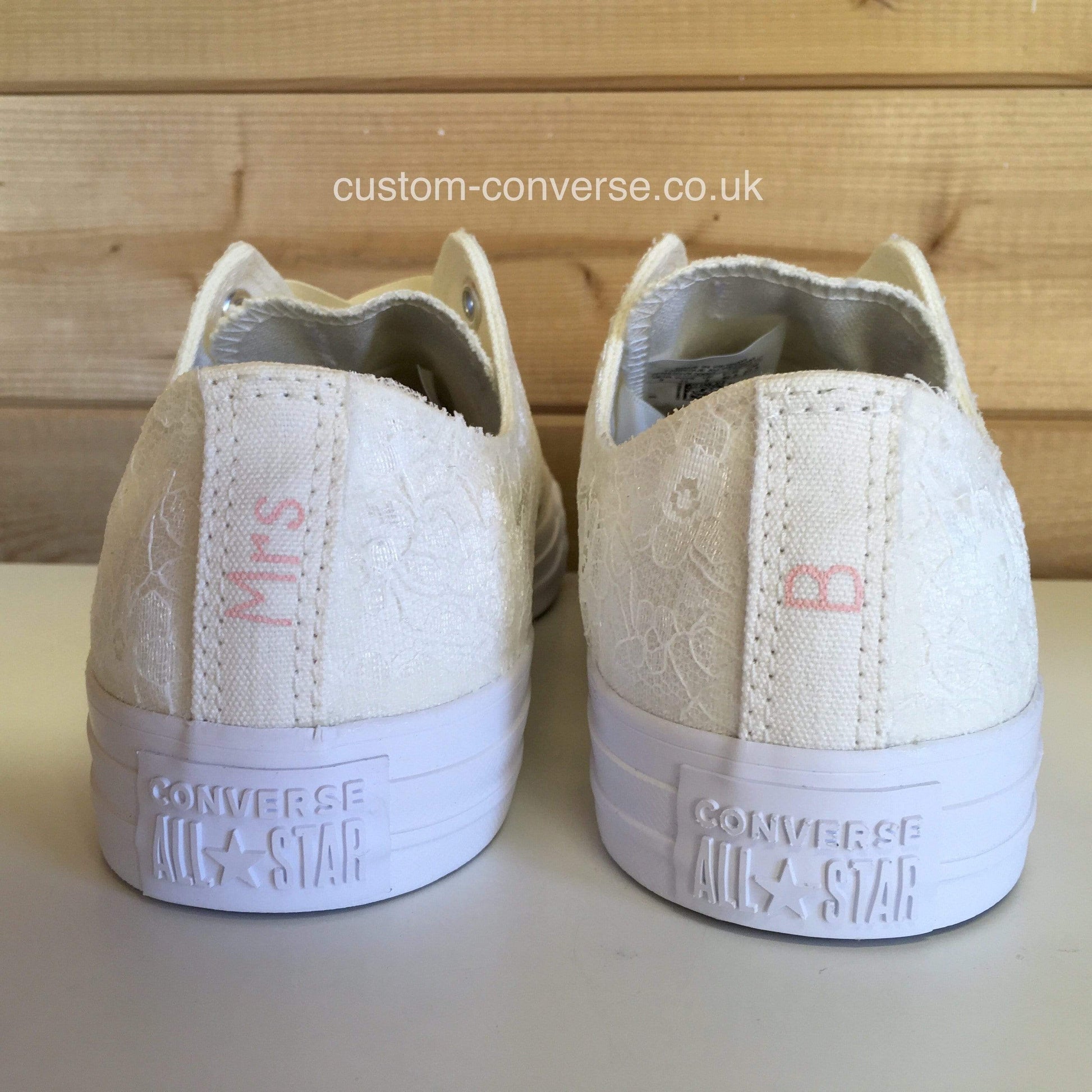 Handmade lace Converse for brides or bridesmaids