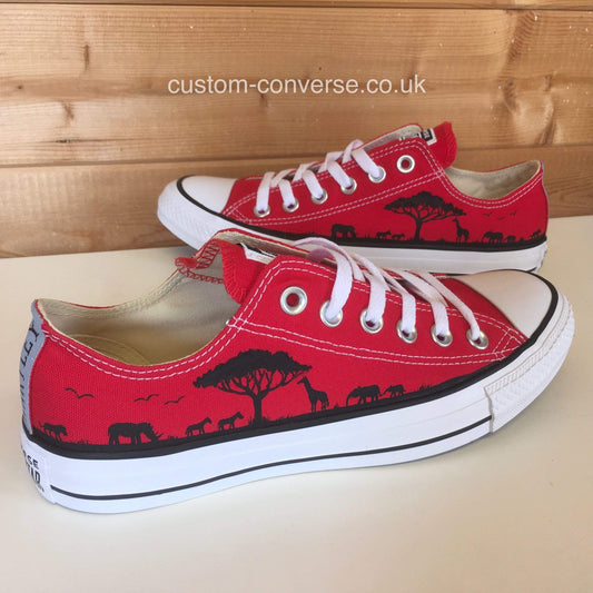 Safari Silhouette Low Top Converse custom trainers