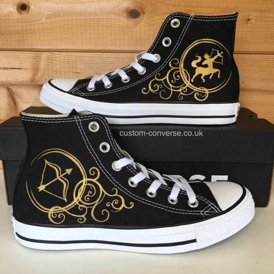 Sagittarius High Top Converse custom trainers