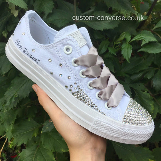 Scatter Sides Crystal Converse custom trainers
