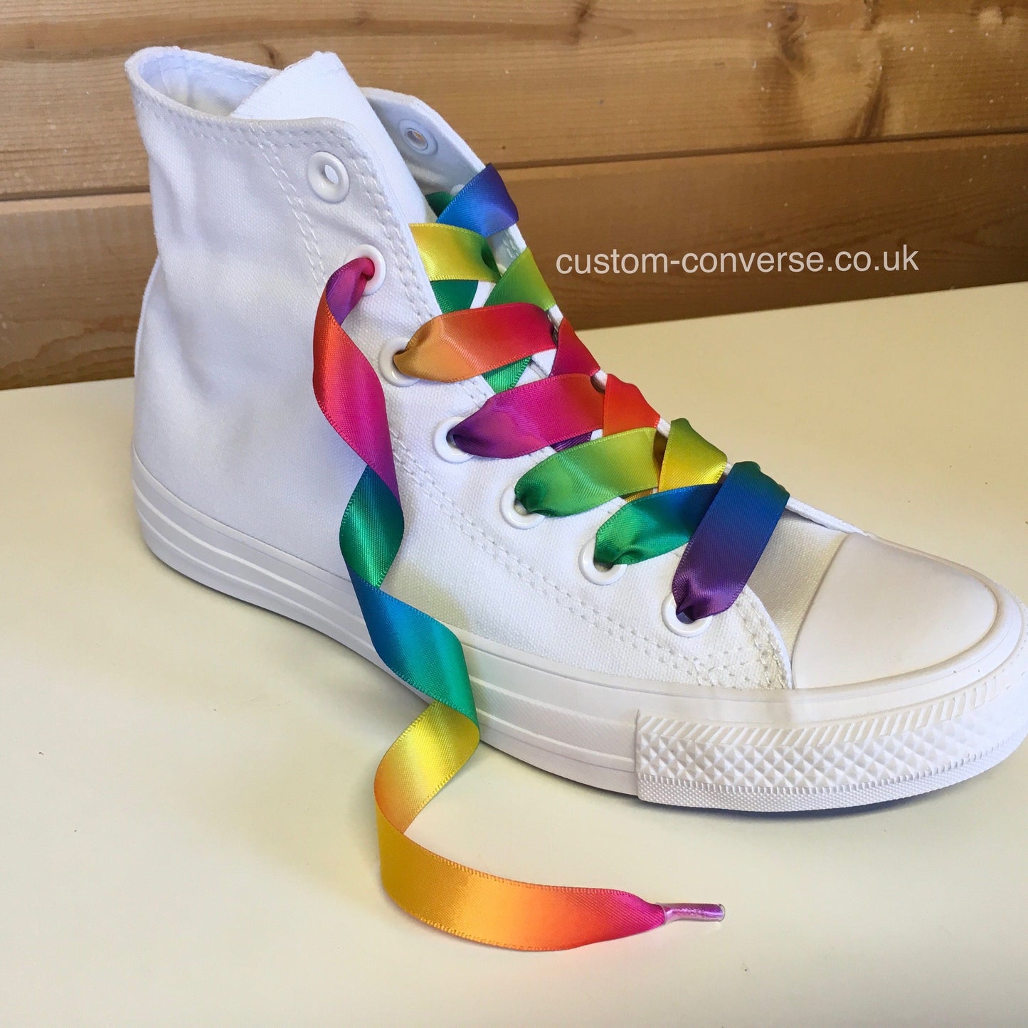 Custom Converse Ltd. Rainbow Ribbon Shoelaces