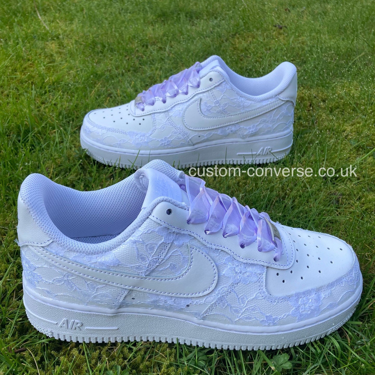 Lace Covered Nike Air Force 1 custom trainers