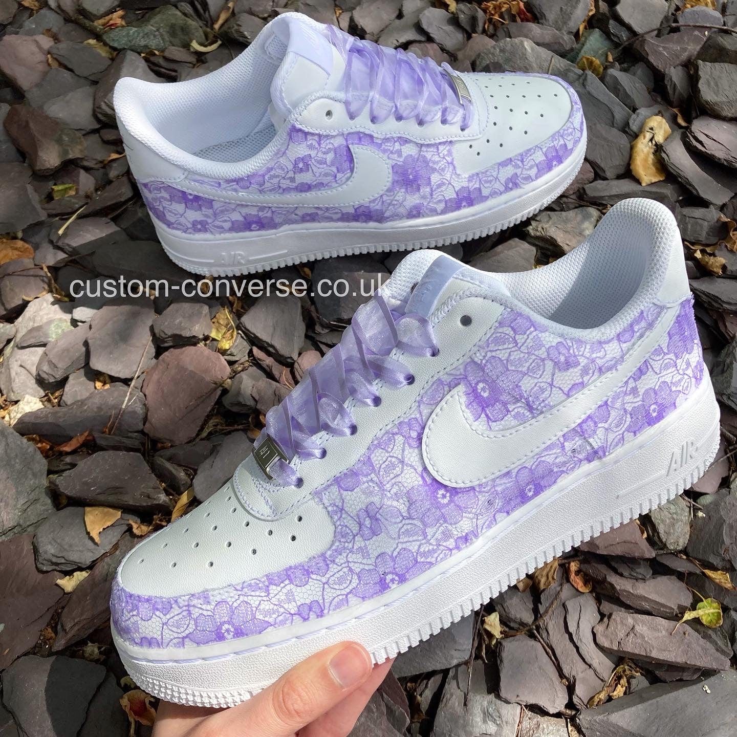 Lace Air Force 1 gift trainers for bride or bridesmaid