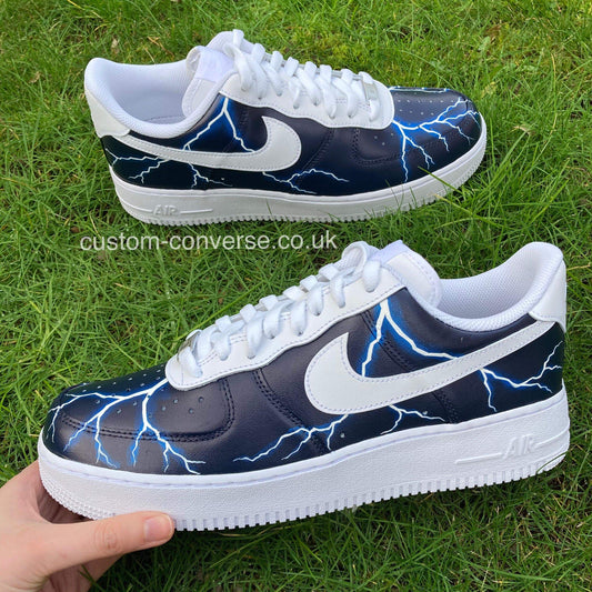 Lightning Storm Nike Air Force 1 custom trainers