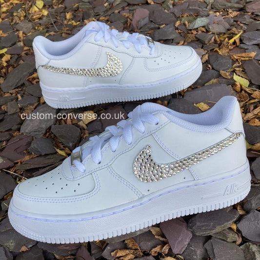 Crystal Swoosh Nike Air Force 1 custom trainers