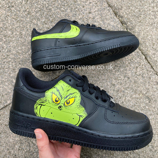 The Grinch Nike Air Force 1 custom trainers