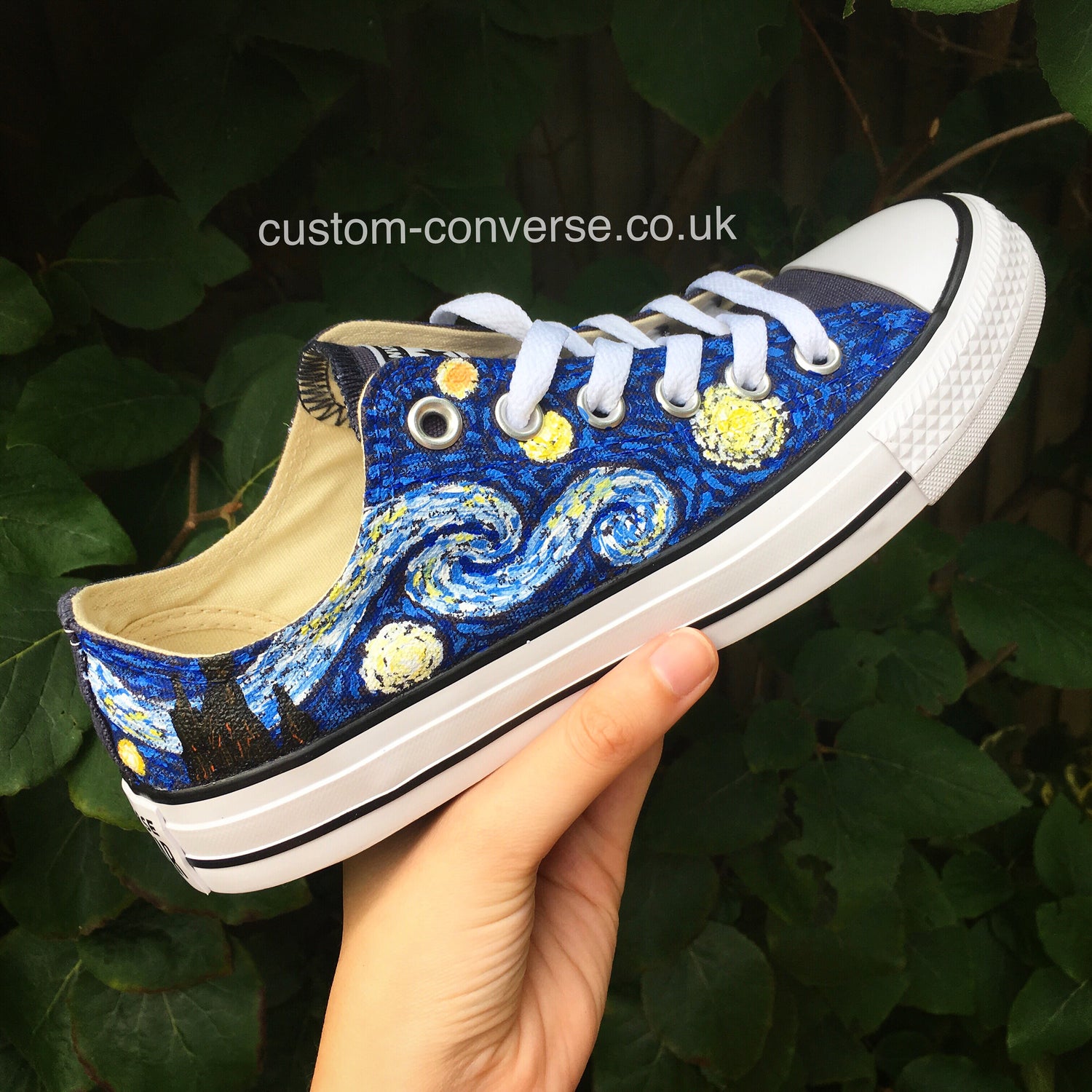 Van Gogh Starry Night hand-painted Converse from our Artistic Designs collection