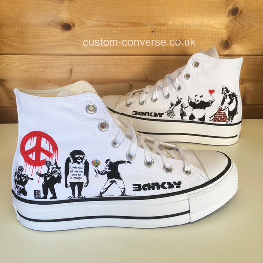 Banksy Collage Platform Converse