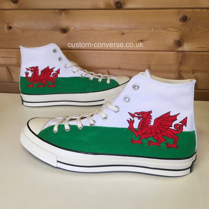 Welsh Flag High Top Converse