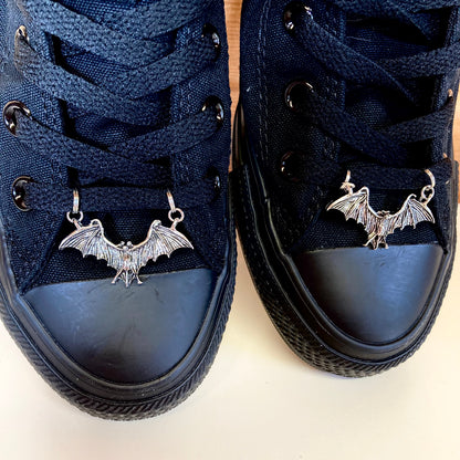 Silver Bat Shoelace Charm