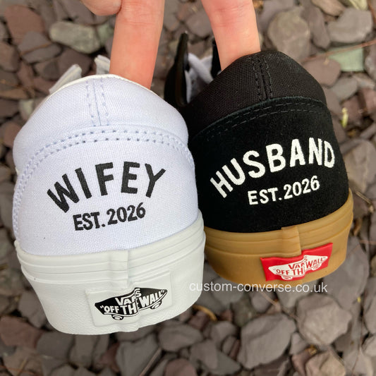 Husband and Wife Wedding Vans