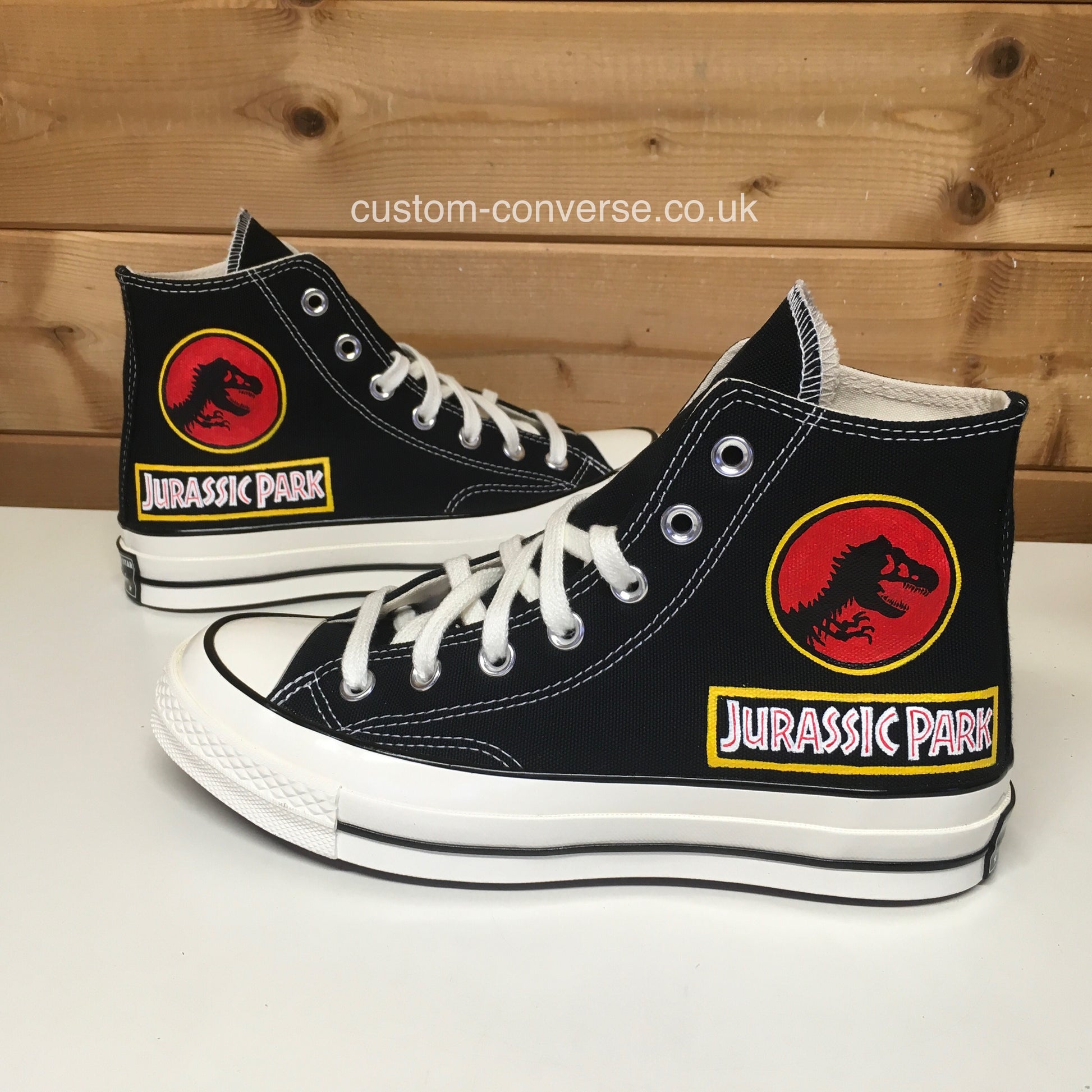 Jurassic Park Converse Custom Trainers