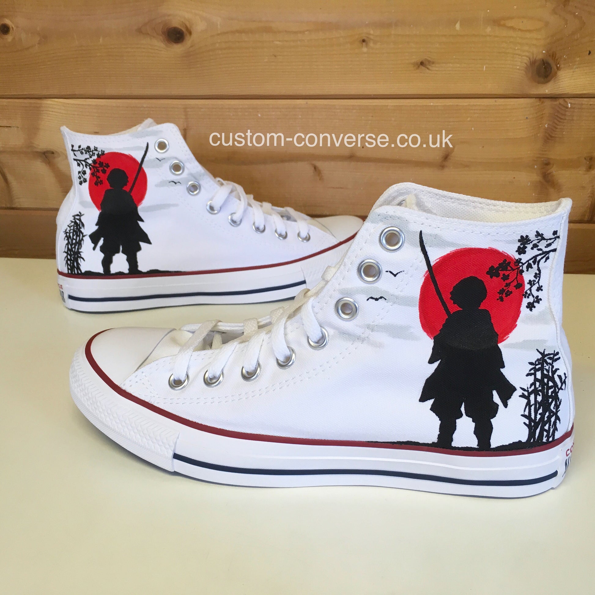 Zenitsu Agatsuma Converse Custom Hand Painted Trainers