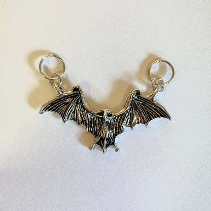 Silver Bat Shoelace Charm