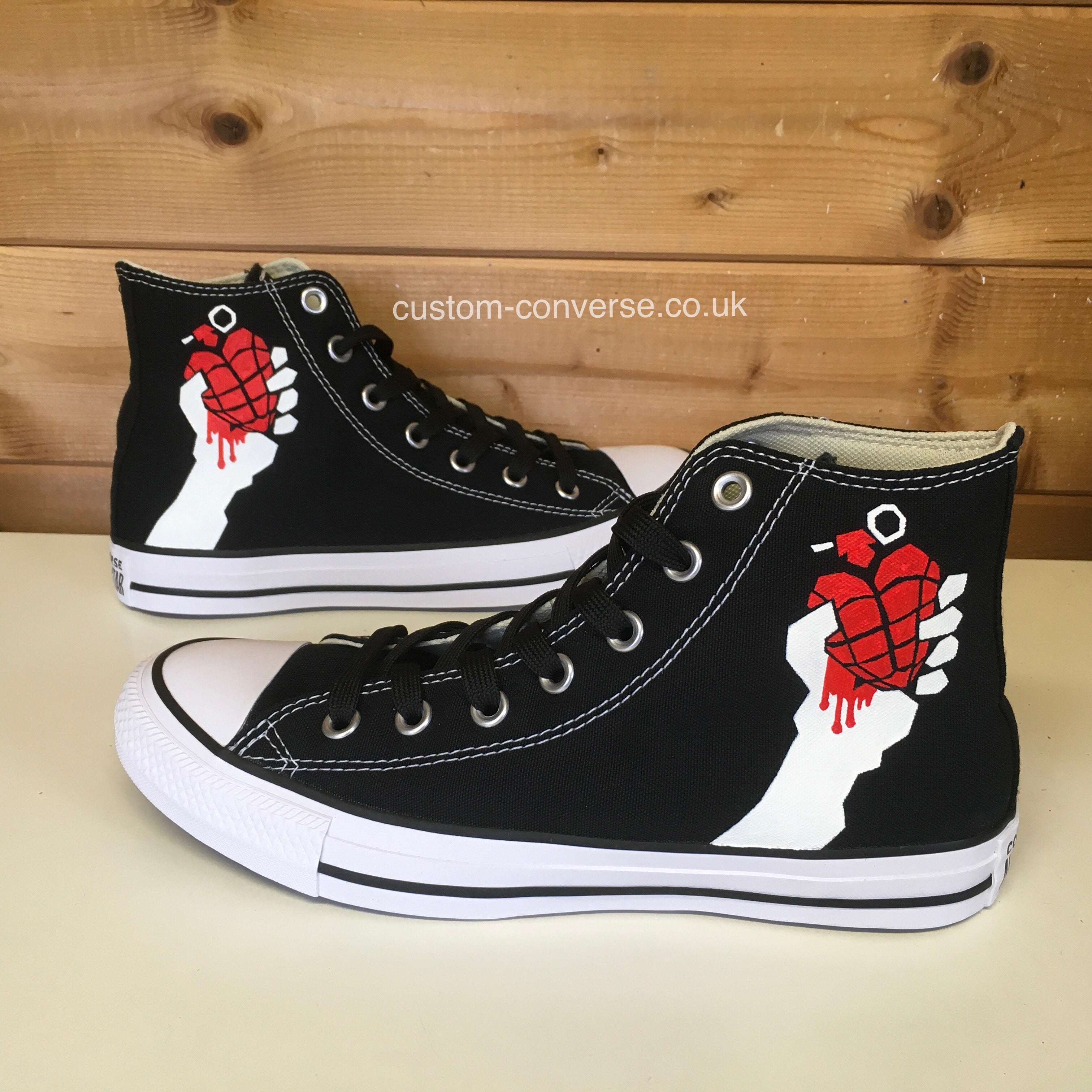 Green Day American Idiot Converse Hand Painted Trainers