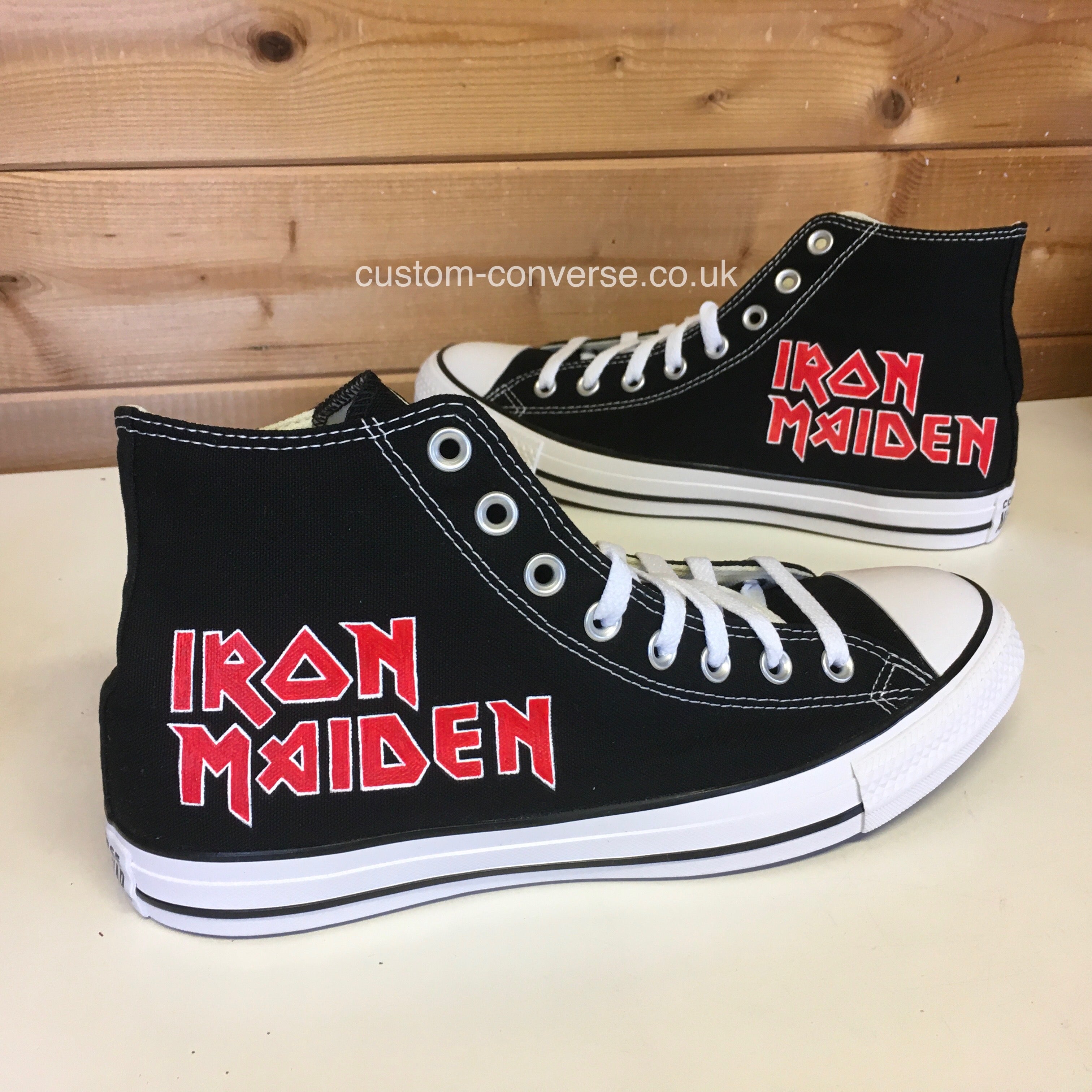 Iron maiden converse shoes on sale