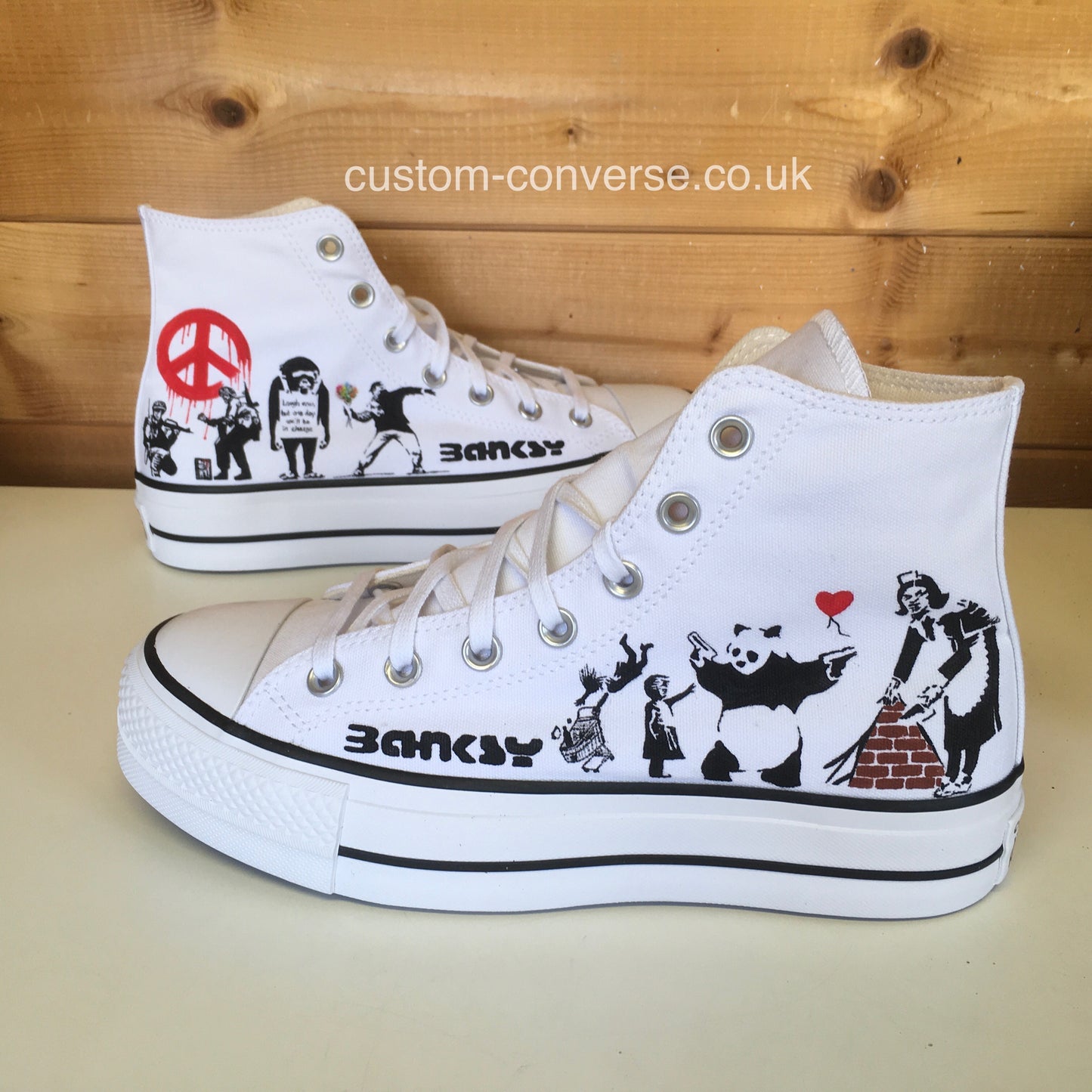 Banksy Collage Platform Converse