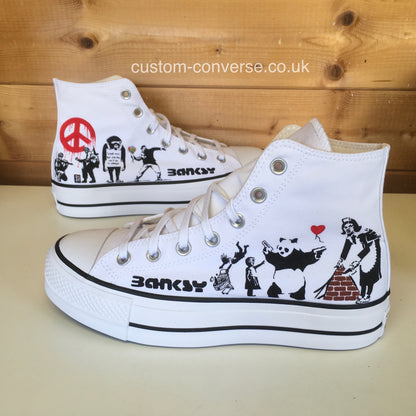 Banksy Collage Platform Converse