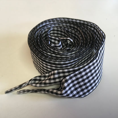 Gingham Ribbon Shoelaces