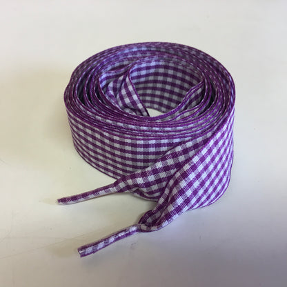 Gingham Ribbon Shoelaces