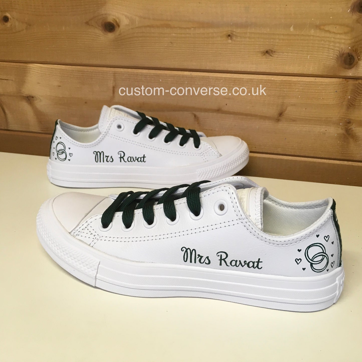 Linked Rings Leather Wedding Converse