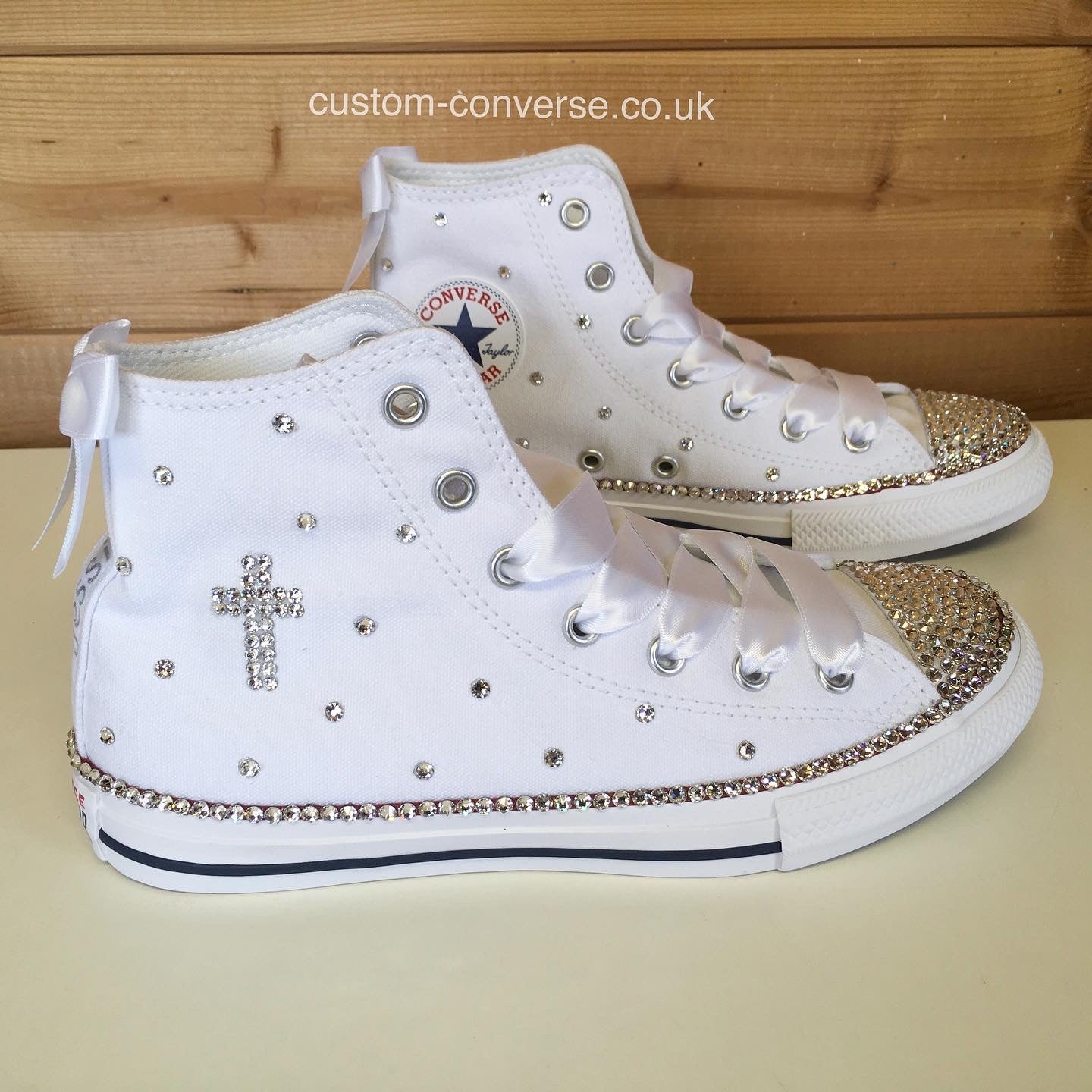 Holy Comminion Crystal High Tops Custom Converse Ltd