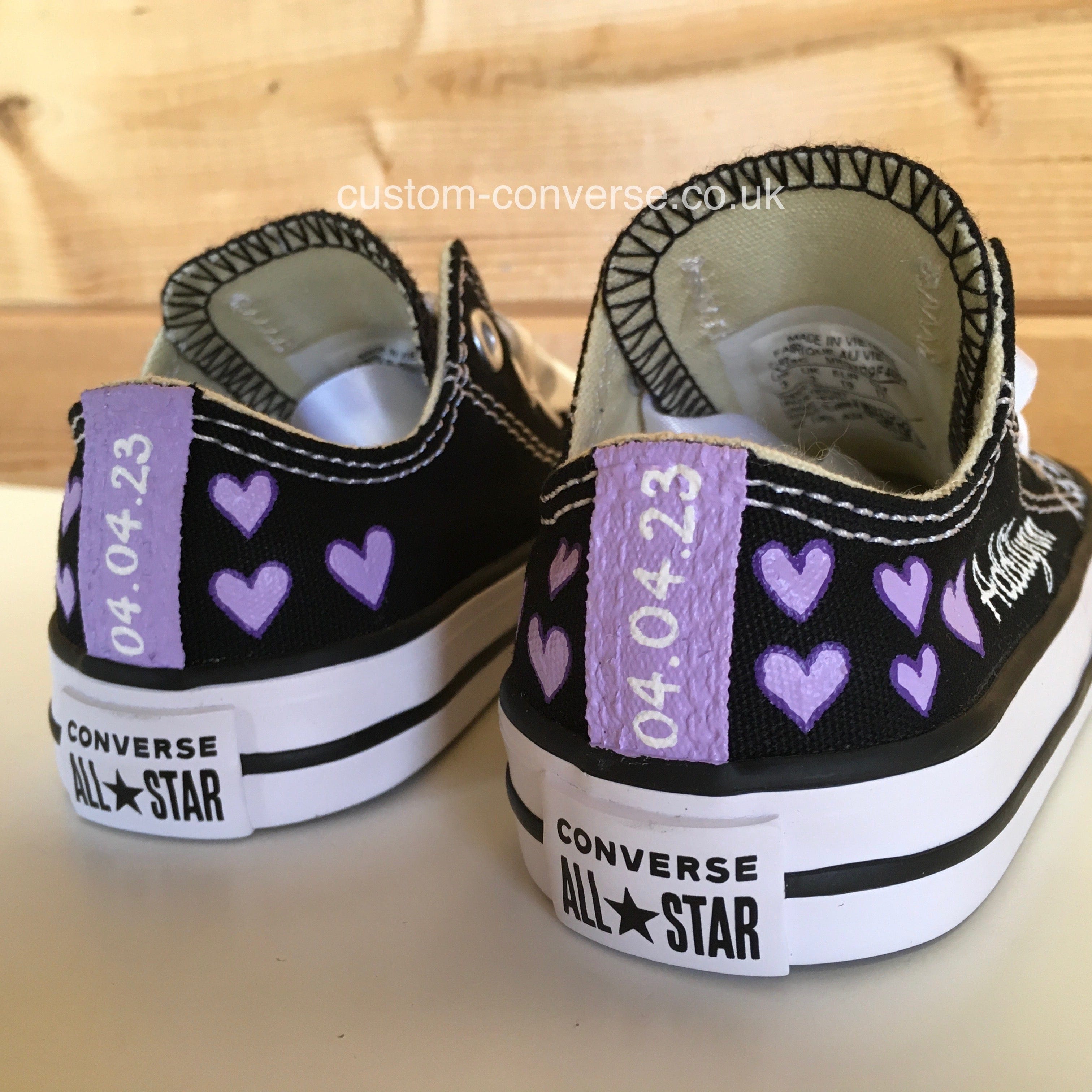 Converse with cheap heart kids