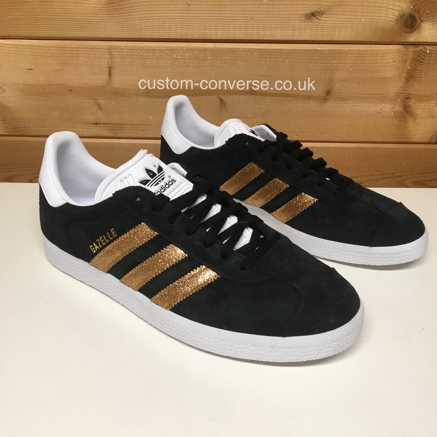 Adidas Gazelle Glitter Stripes Custom Trainers1