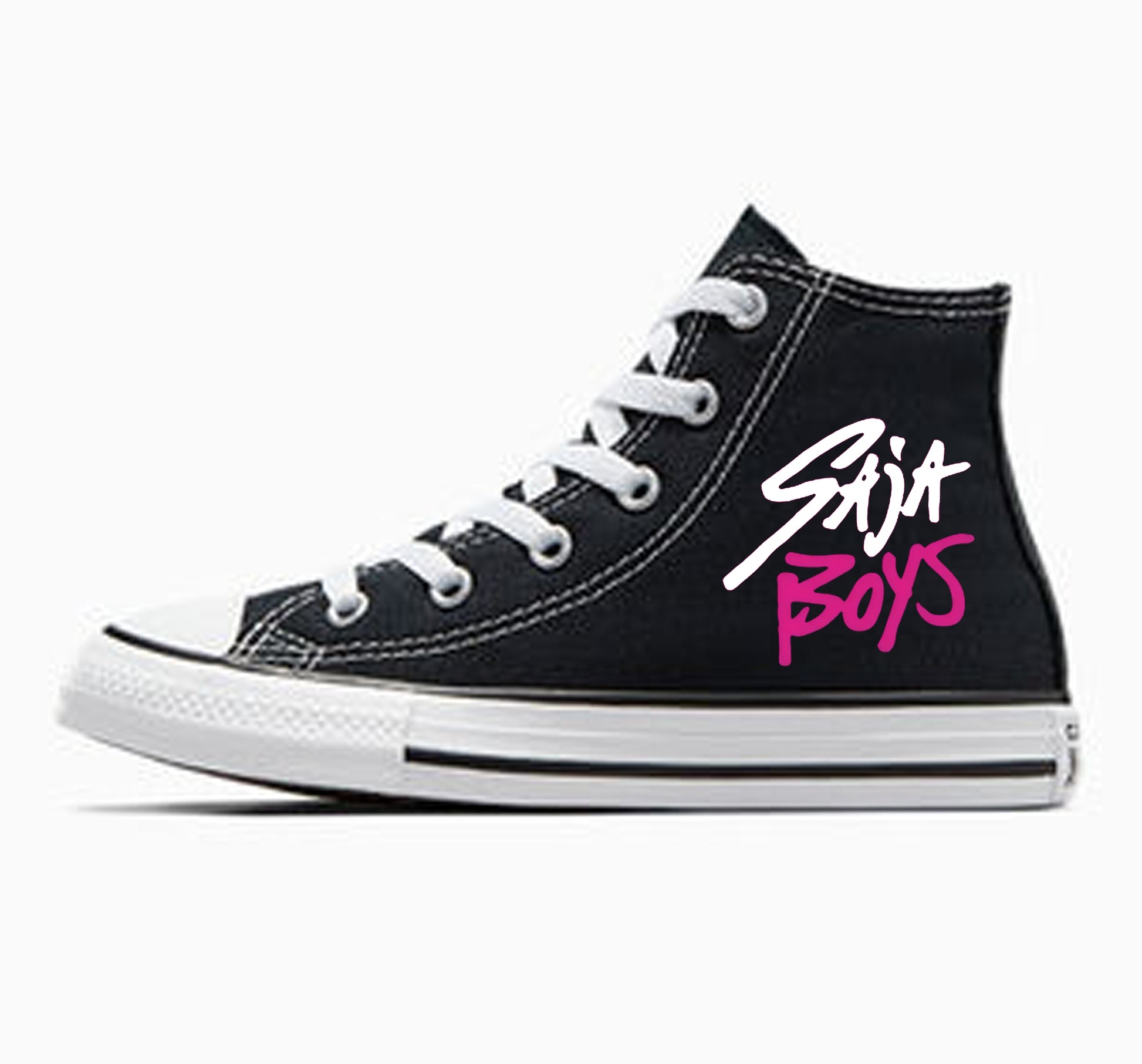 Kids Saja Boys Converse custom hand painted trainers