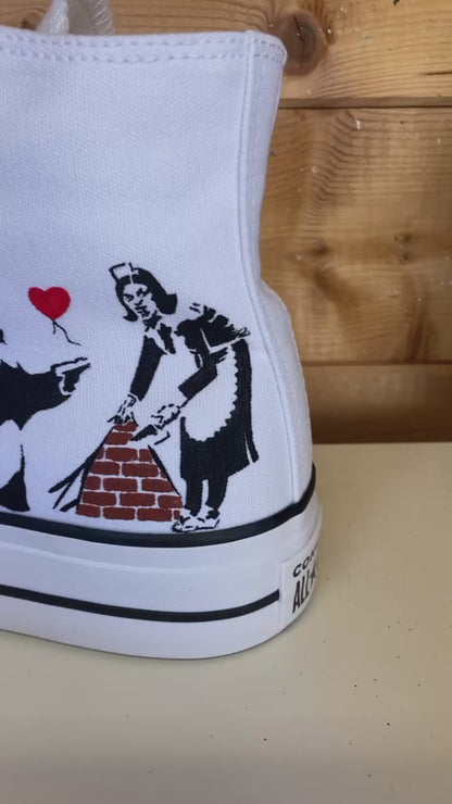 Banksy Collage Platform Converse
